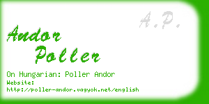 andor poller business card